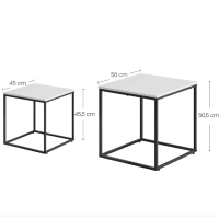 Комплект журнальних столиків Leobert Nika квадратні білий