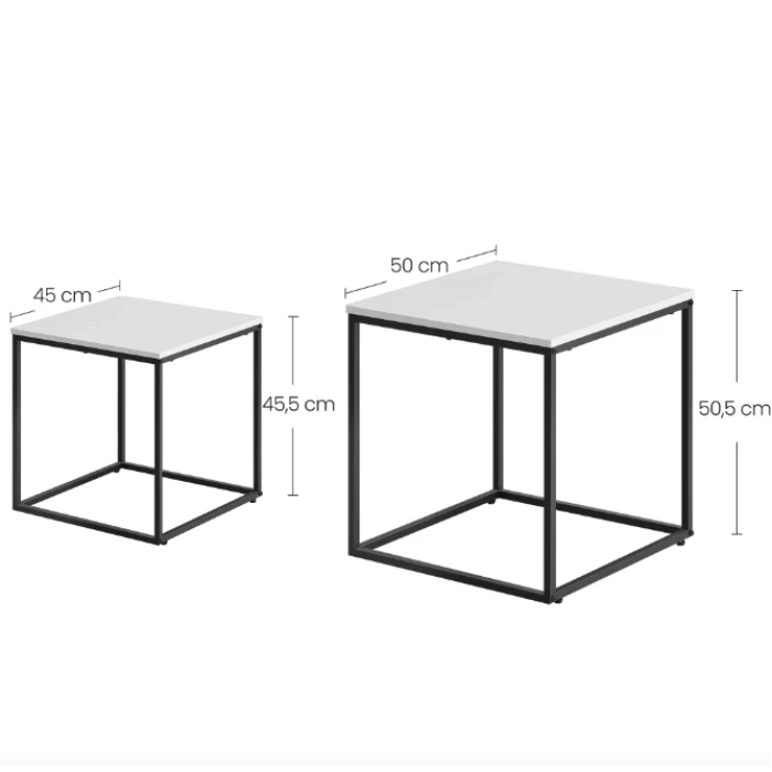 Комплект журнальних столиків Leobert Nika квадратні білий