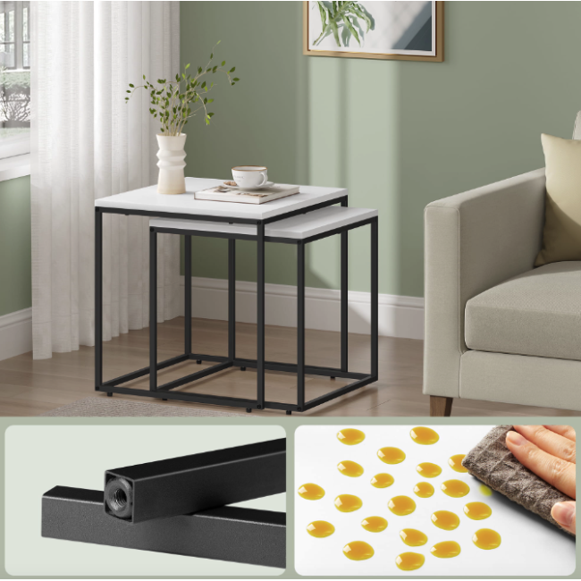 Комплект журнальних столиків Leobert Nika квадратні білий