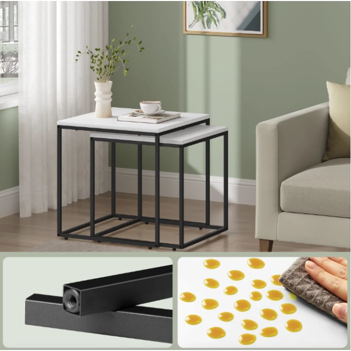 Комплект журнальних столиків Leobert Nika квадратні білий