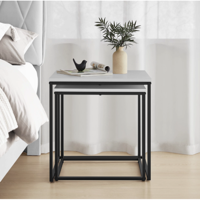 Комплект журнальних столиків Leobert Nika квадратні білий