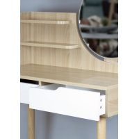 Туалетний столик Jumi Scandi з шухлядами, світлий бук