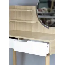 Туалетний столик Jumi Scandi з шухлядами, світлий бук