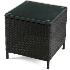 Садові меблі Outtec LUXURY стіл та 2 стільці чорно-графітові