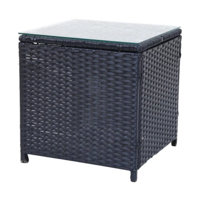 Садові меблі Outtec LUXURY стіл та 2 стільці чорно-графітові