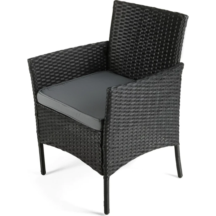 Садові меблі Outtec LUXURY стіл та 2 стільці чорно-графітові