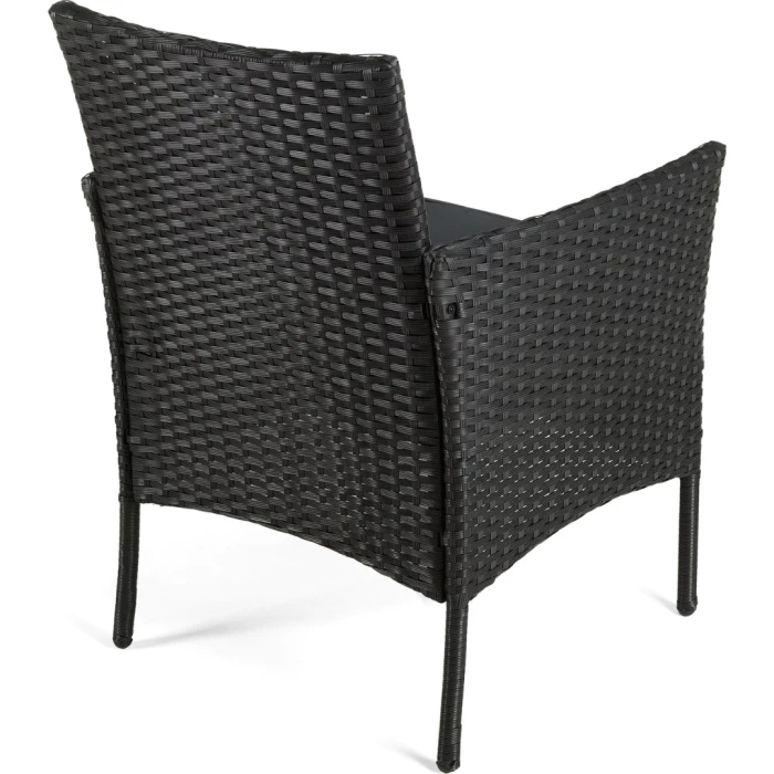 Садові меблі Outtec LUXURY стіл та 2 стільці чорно-графітові