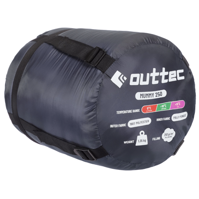 Спальный мешок кокон Outtec Mummy демисезон синий
