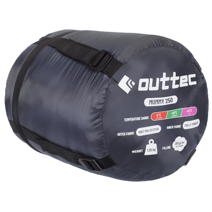 Спальний мішок кокон Outtec Mummy демісезон синій