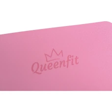Коврик (мат) для фитнеса и йоги Queenfit Premium TPE 0,5см розовый