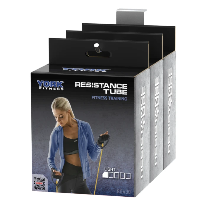 Еспандер трубчастий з ручками York Light, жовтий