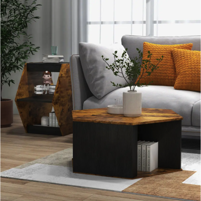 Комплект журнальных столиков Costway Neka шестиугольный