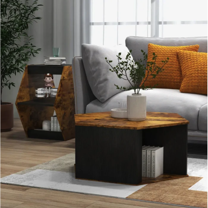 Комплект журнальных столиков Costway Neka шестиугольный