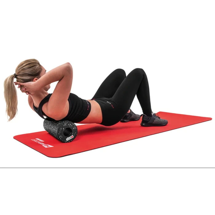 Роллер масажер (валик, ролик) гладкий Hop-Sport EPP 33см HS-P033YG чорно-білий