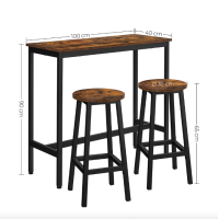 Барный стол и 2 барных стула Leobert Kidol в стиле Loft