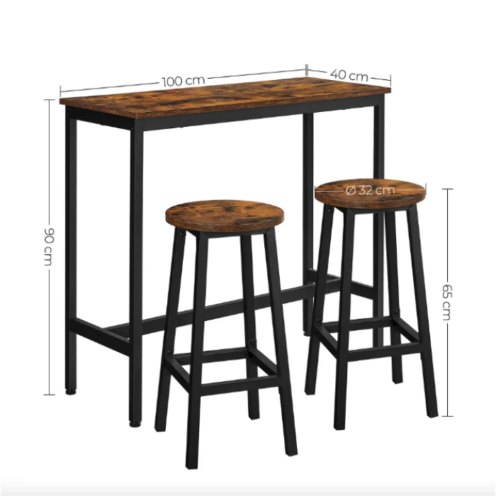 Барный стол и 2 барных стула Leobert Kidol в стиле Loft