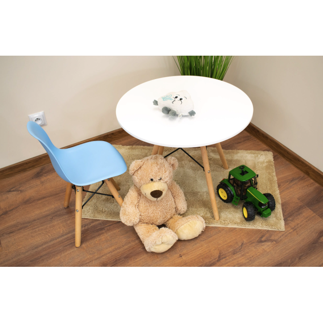 Детский стульчик Leobert Zubi со спинкой голубой