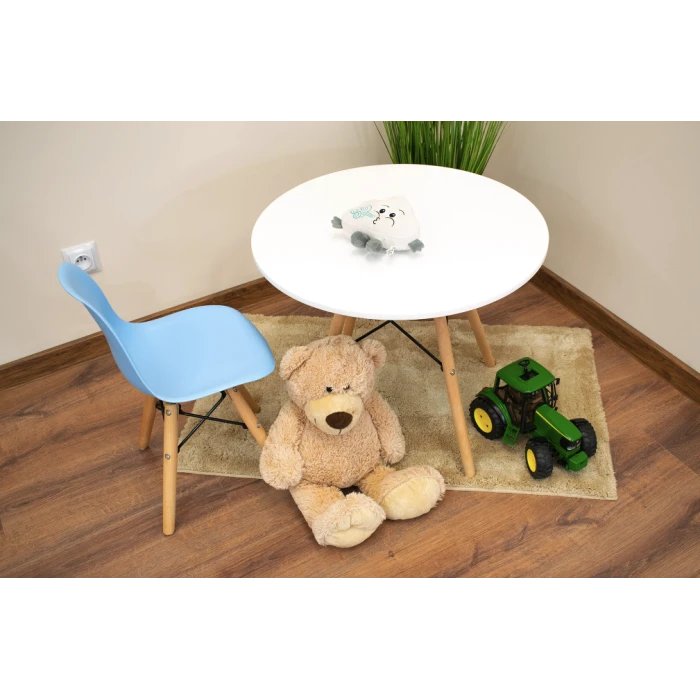 Дитячий стільчик Leobert Zubi зі спинкою блакитний