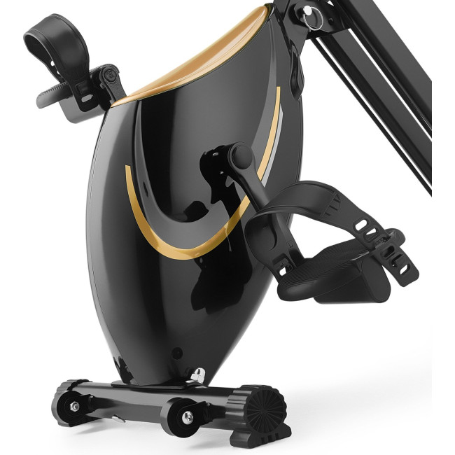 Велотренажер Gymtek FX600 магнитный складной с эспандерами золотой