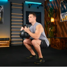 Гиря вінілова 16кг Trex Sport TX-016CKB чорний