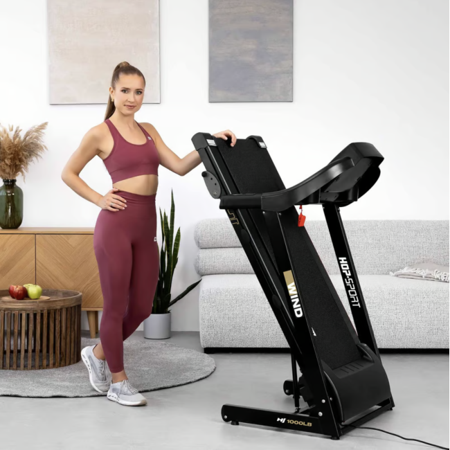 Бігова доріжка Hop-Sport HS-1000LB Wind сірий