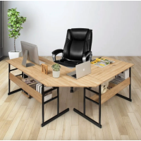 Компьютерный стол Costway Fulton с регулируемой панелью в стиле Loft