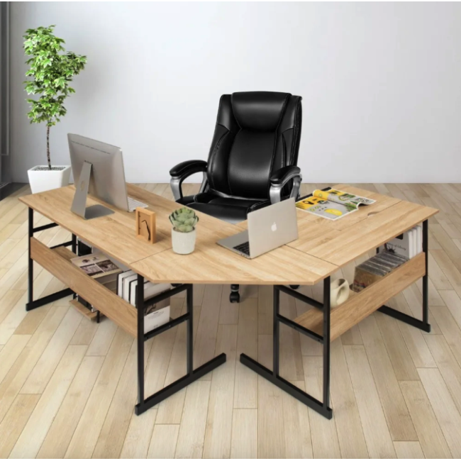 Компьютерный стол Costway Fulton с регулируемой панелью в стиле Loft