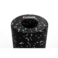 Роллер массажер (валик, ролик) гладкий Hop-Sport EPP 33см HS-P033YG черно-белый