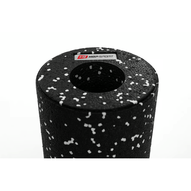 Роллер массажер (валик, ролик) гладкий Hop-Sport EPP 33см HS-P033YG черно-белый
