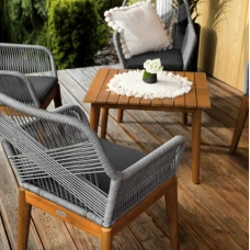 Комплект садових меблів Di Volio Piago сіро-графітовий