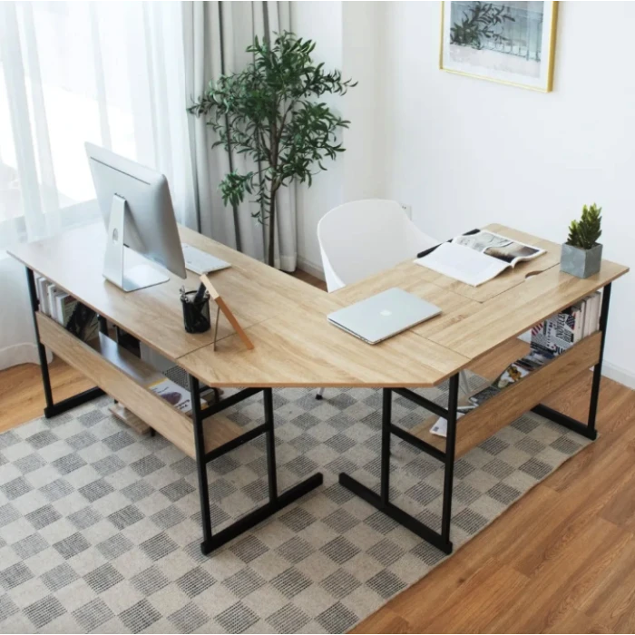 Компьютерный стол Costway Fulton с регулируемой панелью в стиле Loft