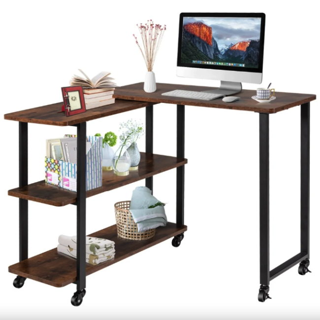 Стол L-образный Costway King вращающийся в стиле Loft