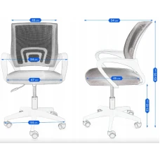 Офісне крісло Smart Jumi світло-сірий