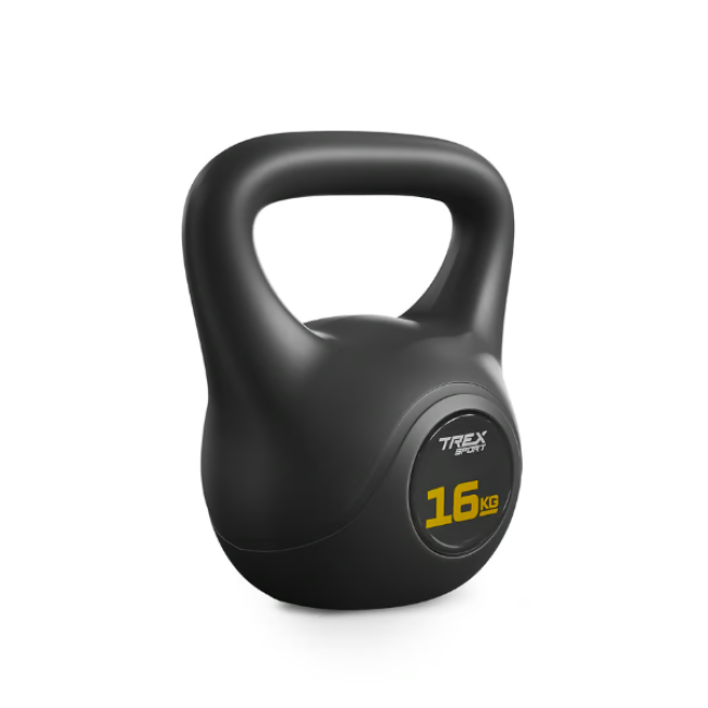 Гиря виниловая 16кг Trex Sport TX-016CKB черный