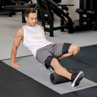 Массажный ролик Gymtek для йоги и фитнеса EPP 30*15см черно-синий