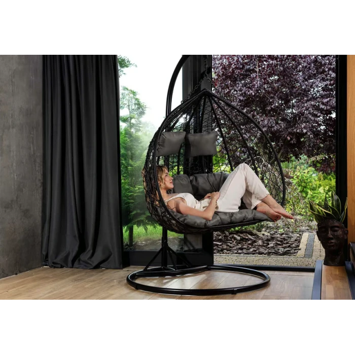 Подвесное кресло-кокон Di Volio Foggio двухместное черный