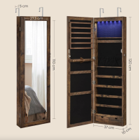 Зеркало-шкаф Leobert Kors с подсветкой в стиле Loft коричневый