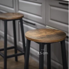 Барний стілець Leobert Halmar 2 штуки в стилі Loft коричневий