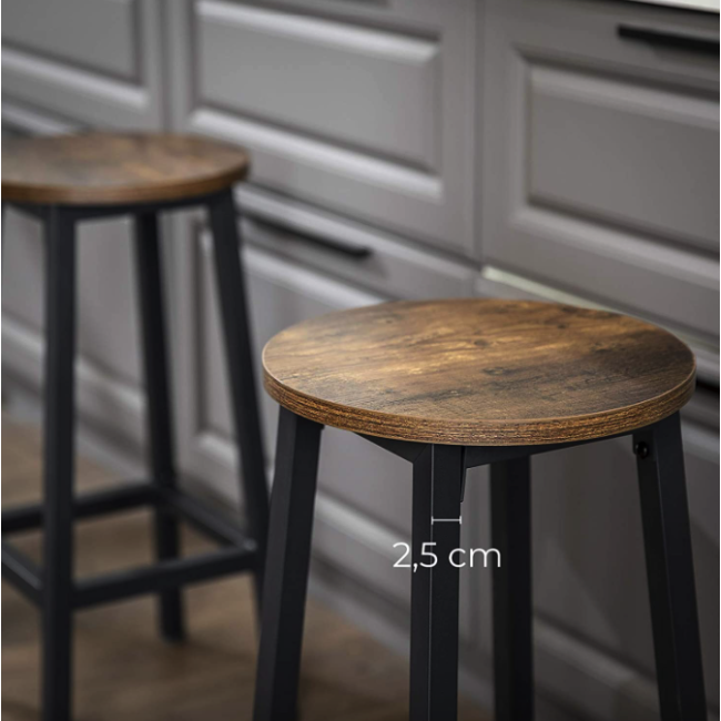 Барний стілець Leobert Halmar 2 штуки в стилі Loft коричневий