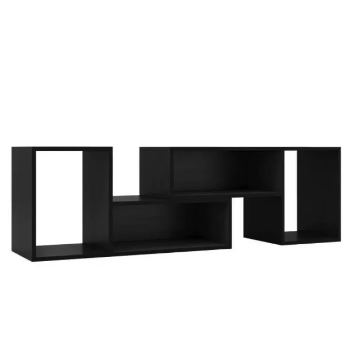 Тумба під телевізор Costway Mix з полицями чорний