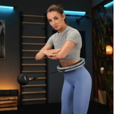 Хулахуп Trex Sport TX-010CHH массажный с утяжелителем серый