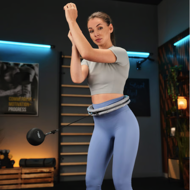 Хулахуп Trex Sport TX-010CHH масажний з обважнювачем сірий