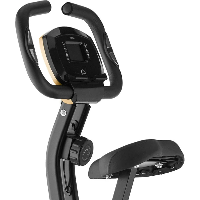 Велотренажер Gymtek FX600 магнитный складной с эспандерами золотой