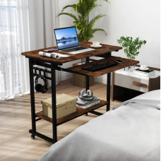 Компьютерный стол Costway Otto с выдвижной подставкой для клавиатуры