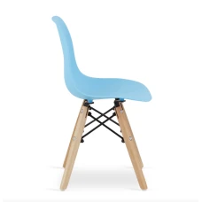 Дитячий стільчик Leobert Zubi зі спинкою блакитний