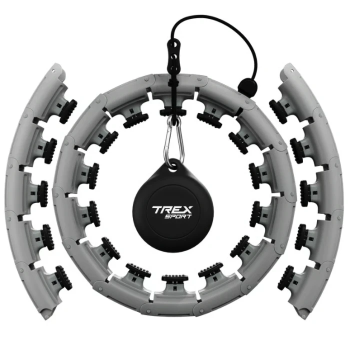 Хулахуп Trex Sport TX-010CHH массажный с утяжелителем серый