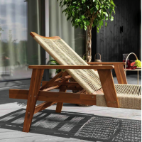 Садовий шезлонг Di Volio Alege з дерева бежевий