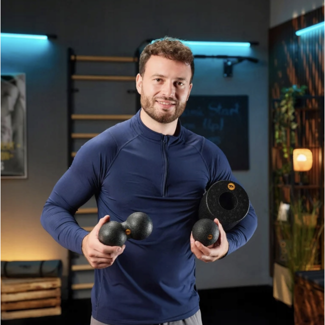 Набор массажеров Trex Sport TX-035EPS 3в1 для йоги и фитнеса черный