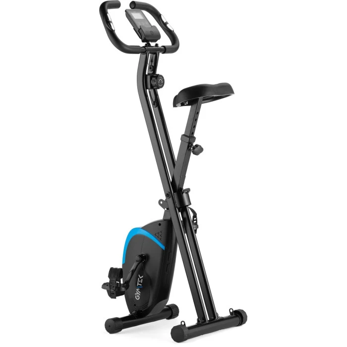 Велотренажер Gymtek FX800 магнітний складний з еспандерами синій