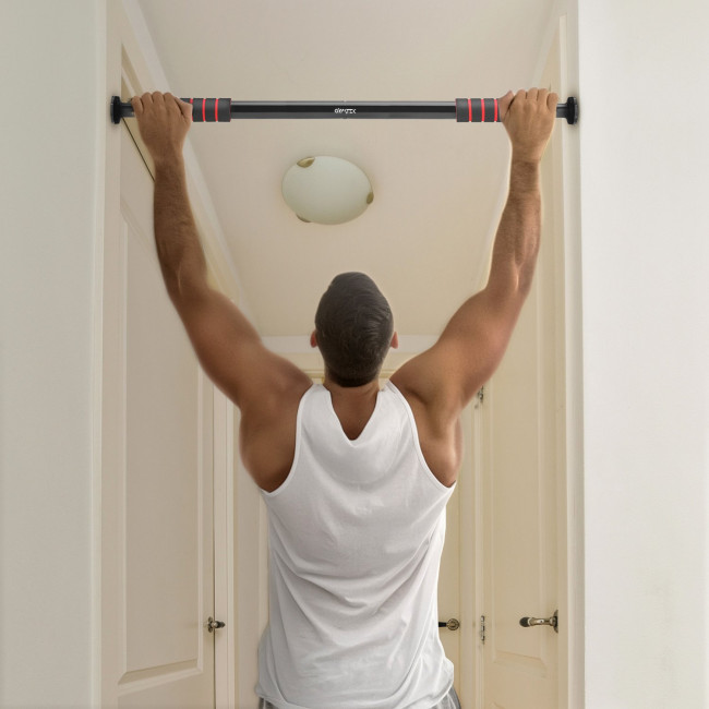 Турнік розсувний GYMTEK 63-100см чорно-червоний